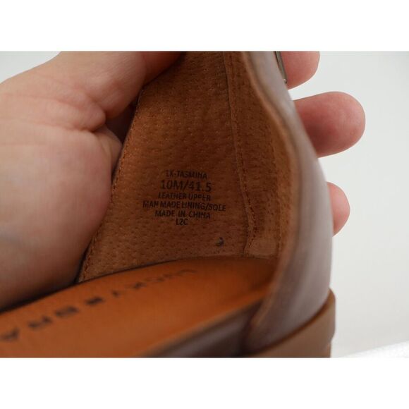 Lucky Brand Tasmina Women's Leather Ankle Strap Block Heel Brown Size 10M - Picture 11 of 12